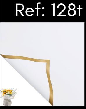 Papel coreano con borde dorado