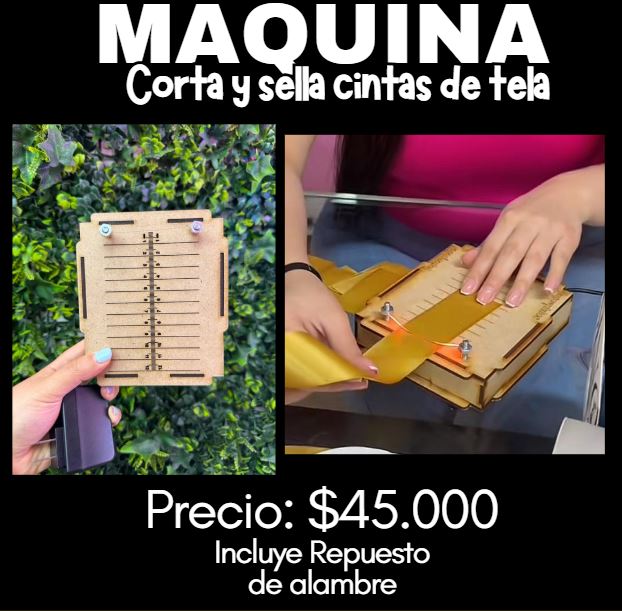 Maquina corta cinta de tela
